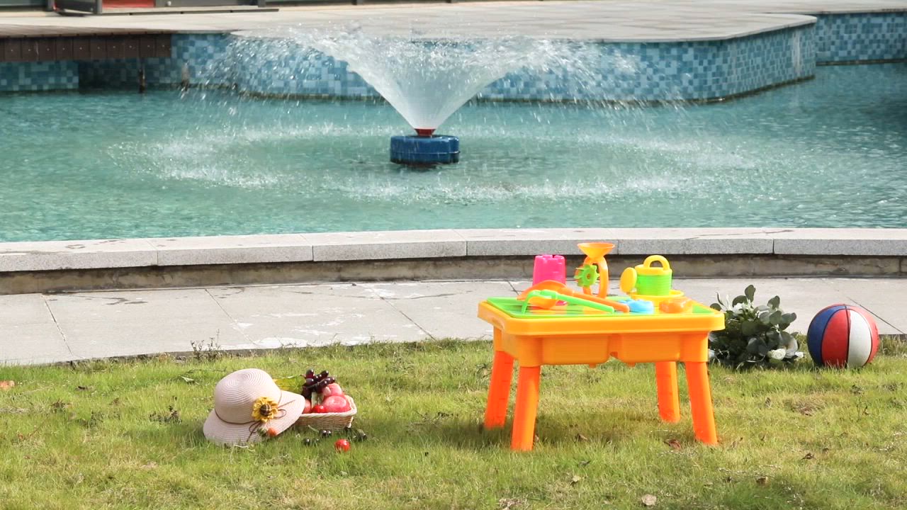 VATOS 4 en 1 Table à Eau de Sable pour Enfants, Table Eau Sable d'activité Bébé 3-5 an, Jouets d