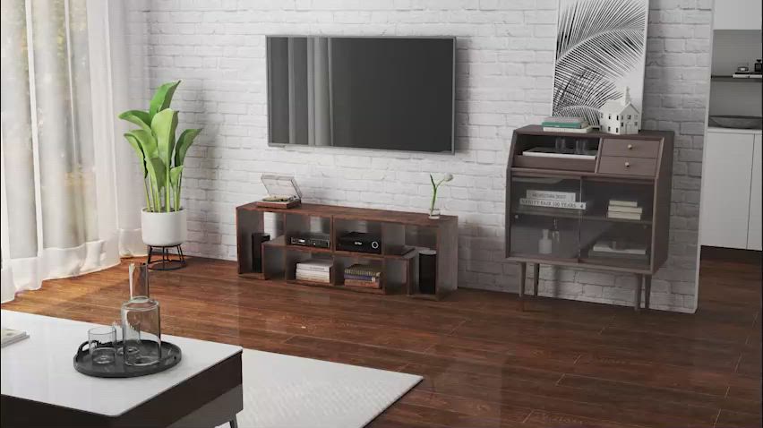 HOMCOM TV-standaard voor tv's tot 75 inch, gratis combinatie-tv-kast