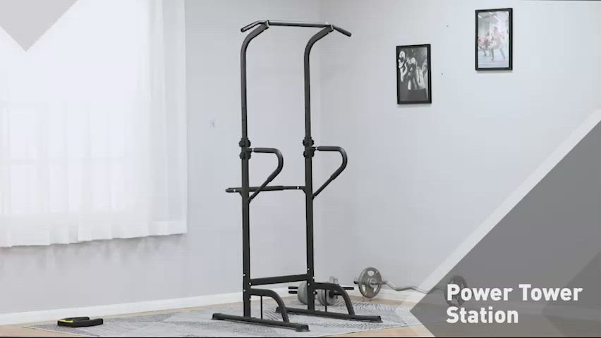 BARWING Power Tower Pull Up Bar Station Adjustable Height Dip Bar Station For Home Gym Strength Training Workout Equipment 550LBS, Dip Stands - Canada